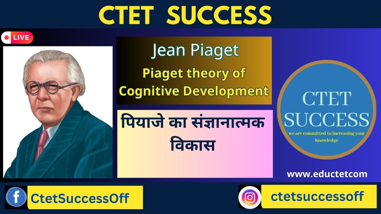 Piaget Theory of Cognitive Development पियाजे का संज्ञानात्मक विकास सिद्धान्त ctet success eductet